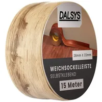 Dalsys Weichsockelleiste selbstklebend 15m Gebleichte Eiche Fußbodenleiste