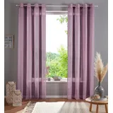 Home Affaire Gardine »Mara«, (1 St.), transparent, Leinen Optik, monochrom, basic Home affaire rose cm