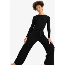 ROXY Damen Tight RIB WIDE LEG P NDPT, ANTHRACITE, M