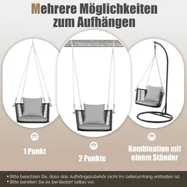 Costway Hängesessel Terrassenschaukel Beige