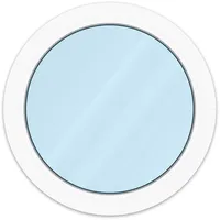 Bullaugenfenster, rundes Holz-Fenster, Classic IV 68, Weiß, 635 x 635 mm, 2-fach Verglasung, individuell konfigurieren