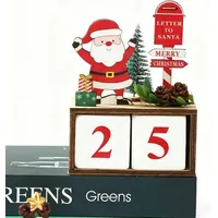 Weihnachts-Baum aus Holz zum Aufstellen - Adventskalender mit 24 Fächern für Fensterbank & Regal, inkl. Tannenzapfen-Deko