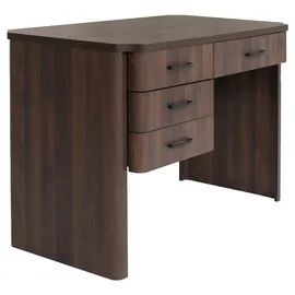 MCW Schreibtisch MCW-P42, Bürotisch Computertisch, 4 Schubladen MDF 78x110x60cm ~ Walnuss-Optik
