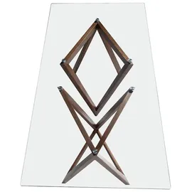 ac angel cerda Angel Cerdá Esstisch Rechteckig gehärtetes Glas aus walnussfarbenes Holz 1102
