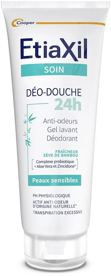 ETIAXIL - Déo-Douche - Gel Douche Transpiration Excessive - Corps - Peaux sensibles 200 ml gel douche