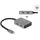DeLock USB 10 Gbps 4 Port USB Type-C Hub mit USB Type-C - Schwarz/Grau