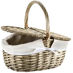 KESPER Kesper Picknickkorb m. Textilfutter, brau