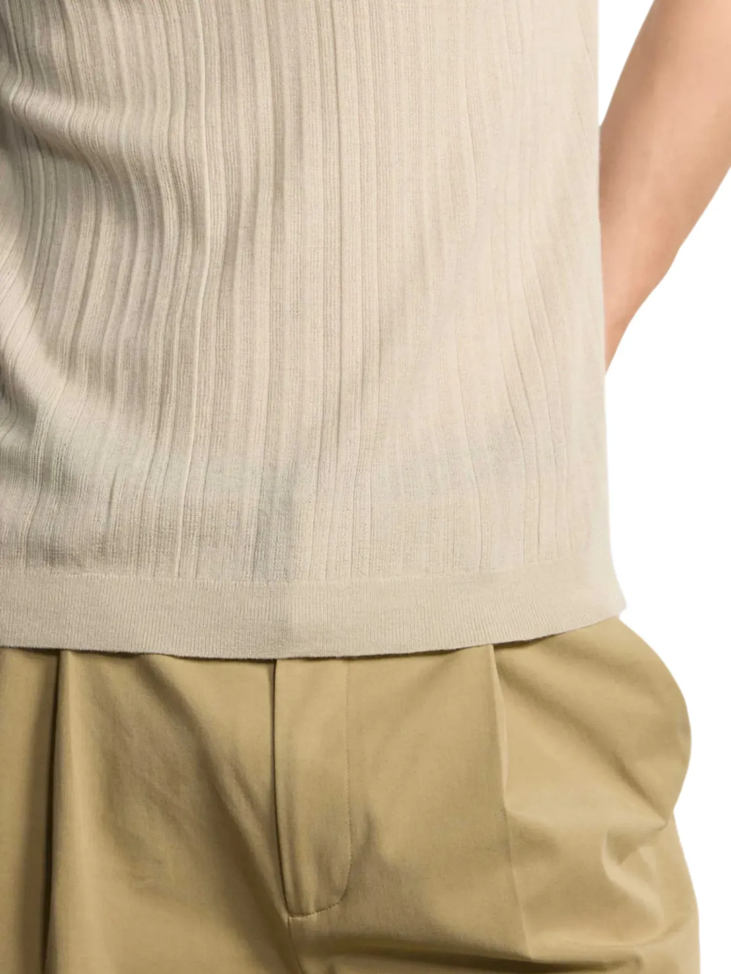 Strickpolo Bortiso Beige M