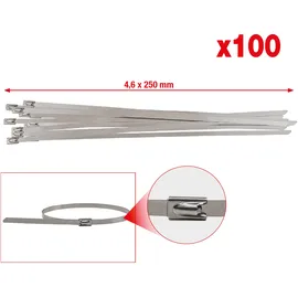 KS Tools Kabelbinder mit Kugelverschluss, 4,6x250mm, 100 Stück