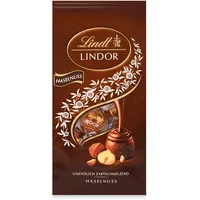 Lindt Schokolade LINDOR Kugeln Haselnuss Milchschokolade| 137 g Beutel | ca. 10 Kugeln Vollmilchschokolade mit zartschmelzender Nuss-Füllung | Pralinen-Geschenk | Schokoladen-Geschenk