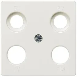 Siemens 5TG2565 DELTA i-system Abdeckplatte für TV/RF/SAT 4-Loch symmetrisch, titanweiß