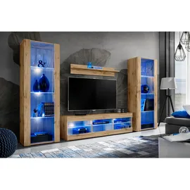 komodee Wohnwand TV Tivoli Grande A1 Wotan/Wotan 250x159x35 cm,