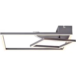 Brilliant LED Deckenleuchte Zorg dunkelgrau 30W 3200lm 3000K Warmweiß