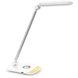 Platinet Pdlq60 Schreibtischlampe 12W+Nachtlicht+Usb-Ladegerät, Kunststoff, 12 W, Weiß, 13 X 37,5 Cm