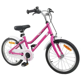 vidaXL Kinderfahrrad 18 Zoll pink/weiß