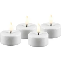 Deluxe Homeart LED Teelichter 4 St. weiß
