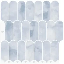 vidaXL Federfliese 20 pcs 30 x 30 cm Himmelblau Kunststoff