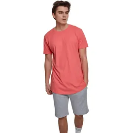 URBAN CLASSICS Shaped Long Tee T-Shirt, Pink (Coral), 2XL