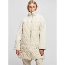 URBAN CLASSICS Oversized Sherpa Quilted Mantel Soft Seagrass / White Sand XS