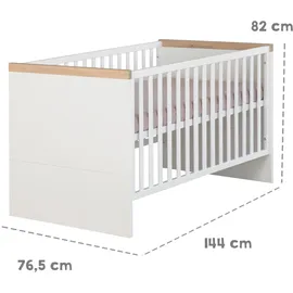 roba kids roba Babybett Lumo 70x140 cm Weiß