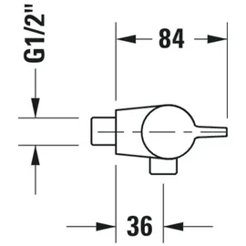 Duravit B.1 Duschthermostat Aufputz für 1 Verbraucher Chrom B14220000010