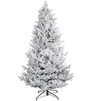 Salcar Künstlicher Weihnachtsbaum mit Schnee und Metallständer 180 cm