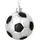 SIKORA Fußball besondere Weihnachtskugel Glas Christbaumschmuck Deko Figur Weihnachten Anhänger Ornament - Trend Line - BS520