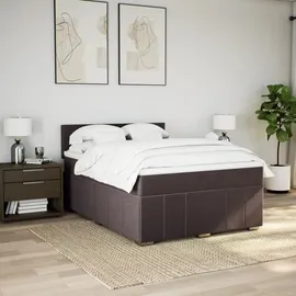vidaXL Boxspringbett 140 x 200 cm Dunkelbraun