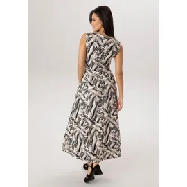 Aniston SELECTED Sommerkleid Gestreift Beige/Schwarz 38