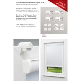 Lysel Outlet Glasleistenrollo verspannt abdunkelnd, (B x H) 85cm x 175cm in weiß/reinweiß