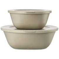 Koziol Frischhaltedosen-Set Connect 7,3 cm hoch beige, 1 Set