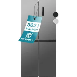 Bomann KG 7358 IX-LOOK CD NF 180cm inox Kühlgefrierkombination (D, 210 kWh, 1800 mm hoch, Inox)