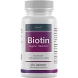 Biotin für Haare, Haut und Fingernägel hochdosiert von EXVital, 365 Tabletten