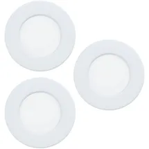 EGLO Fueva 5 3er Set Einbauleuchte Ø 8,6 cm weiß