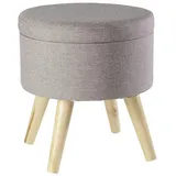 Echtwerk Hocker mit Stauraum Max EW-SH-0485 grau, 1 St.