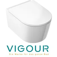 Vigour WHITE Wand wc PowerFlush spülrandlos mit SoftClose TakeOff