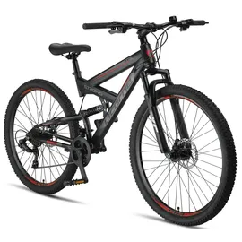 Licorne Strong 2D Premium Mountainbike 29 Zoll RH 0 cm Unisex schwarz/rot