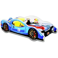 Xlmoebel Autobett Hochwertiges blaues Kinderbett aus Holz im Design eines Autos für ein (Mini Max Blau Kinderbett), Hergestellt in Europa blau