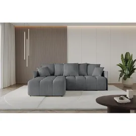 altdecor Ecksofa Ottomane links LONLI-L 251x189x68 Dunkelgrau Cord