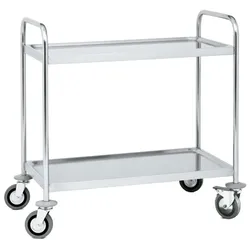 Wagen mit regalen 2 regale max. belastung 200 kg - 1000x600x950 mm - 92040620 Eurast