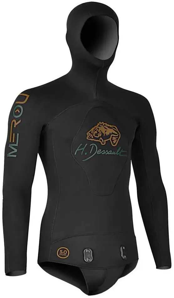 H.dessault By C4 Merou 5 Mm Speerfischjacke - Black - 2XL