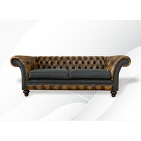 JVmoebel Chesterfield-Sofa Luxus Brauner Chesterfield Dreisitzer Modern Möbel Neu, Made in Europe braun