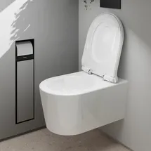 Hansgrohe EluPura S Wand-WC mit WC-Sitz Weiß spülrandlos