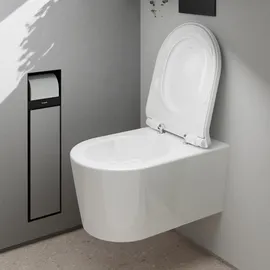 Hansgrohe EluPura S Wand-WC mit WC-Sitz Weiß spülrandlos