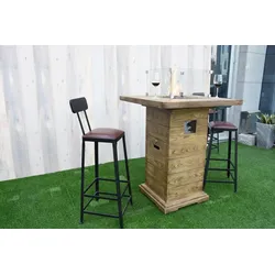 Gardenforma Gas Feuerstelle Rova Bar in Holzoptik