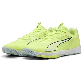 Puma Accelerate Pro 4 Hallenschuhe, Unisex, Fizzy hellgrünes Gelände leicht Moss Puma Weiß, 43 EU - 43