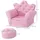 Homcom Kindersessel mit Hocker rosa