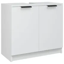 vidaXL Badschrank Weiß 64,5x33,5x59 cm Holzwerkstoff