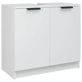 vidaXL Badschrank Weiß 64,5x33,5x59 cm Holzwerkstoff