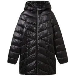 TOM TAILOR Damen Lightweight Mantel, schwarz, Uni, Gr. L